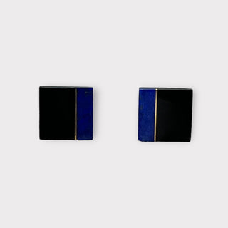 Modrian Onyx and Lapis Earrings at Fonfrege.com