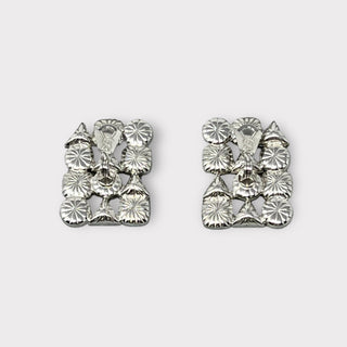 YSL Geometric Pearl and Rhinestone Earrings at Fonfrege.com