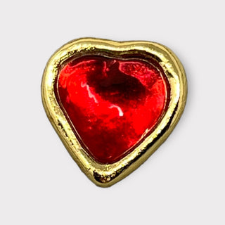 YSL Poured Glass Heart Brooch at Fonfrege.com