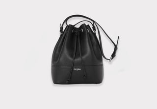 Fonfrege Eugénie bucket bag in Noir de Noir Black. Made in Italy. Available at Fonfrege.com