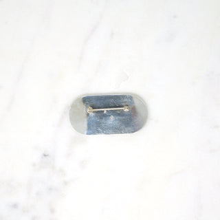 Malachite and Onyx Brooch