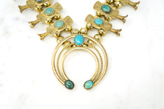 Gold Vermeil Squash Blossom Designer: Leon F Kirlie (LFK) Material: gold vermeil sterling silver. Available at Fonfrege.com