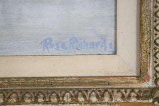 “Temple,” Rose Richard. 1970  Artist: Rose Richard Date: unknown, possibly 1970s Medium: oil Dimensions: Format: on board, in frame. Available at fonfrege.com