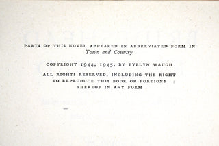 Brideshead Revisited, Evelyn Waugh. Little, Brown and Company, 1945. First Edition. Available at fonfrege.com