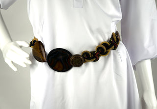 Rare Alex&Lee belt - agate, brass and copper fittings, circa 1984 – 1989. Available at Fonfrege.com