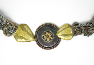 Rare Alex&Lee belt - agate, brass fittings, crystals, circa 1984 – 1989. Available at Fonfrege.com