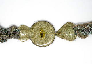 Rare Alex&Lee belt - agate, brass fittings, crystals, circa 1984 – 1989. Available at Fonfrege.com