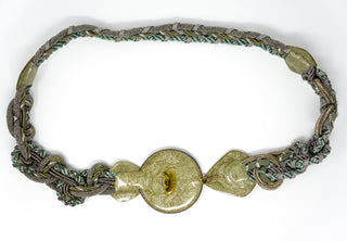 Rare Alex&Lee belt - agate, brass fittings, crystals, circa 1984 – 1989. Available at Fonfrege.com