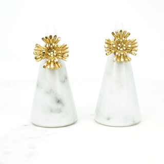 Starburst Earrings  Designer: Coro  Material: gold plated metal  Period: 1960s Available at Fonfrege.com