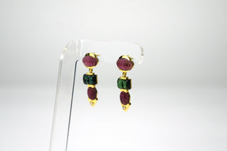 Pink and Green Tourmaline Earrings