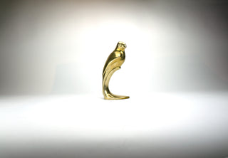Midcentury Brass Parrot Figure