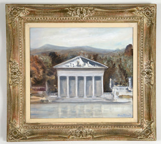 “Temple,” Rose Richard. 1970  Artist: Rose Richard Date: unknown, possibly 1970s Medium: oil Dimensions: Format: on board, in frame. Available at fonfrege.com