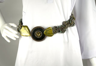 Rare Alex&Lee belt - agate, brass fittings, crystals, circa 1984 – 1989. Available at Fonfrege.com