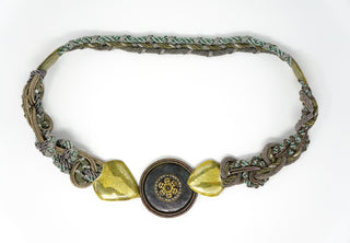 Rare Alex&Lee belt - agate, brass fittings, crystals, circa 1984 – 1989. Available at Fonfrege.com
